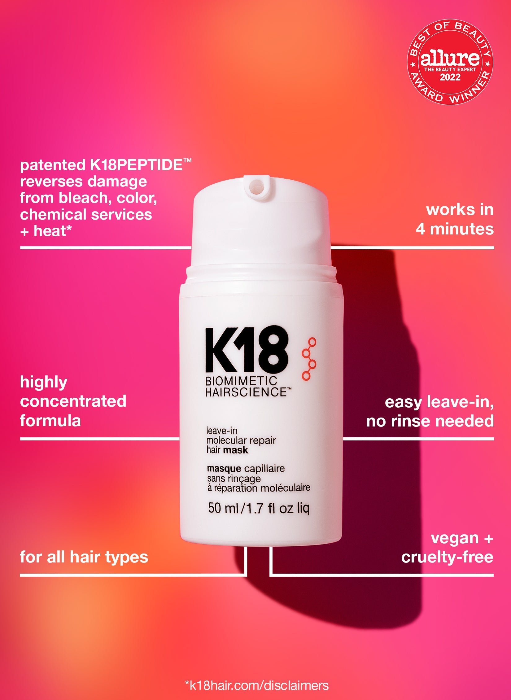 RevitaLock Molecular Repair Hair Mask - Leave-In Treatment