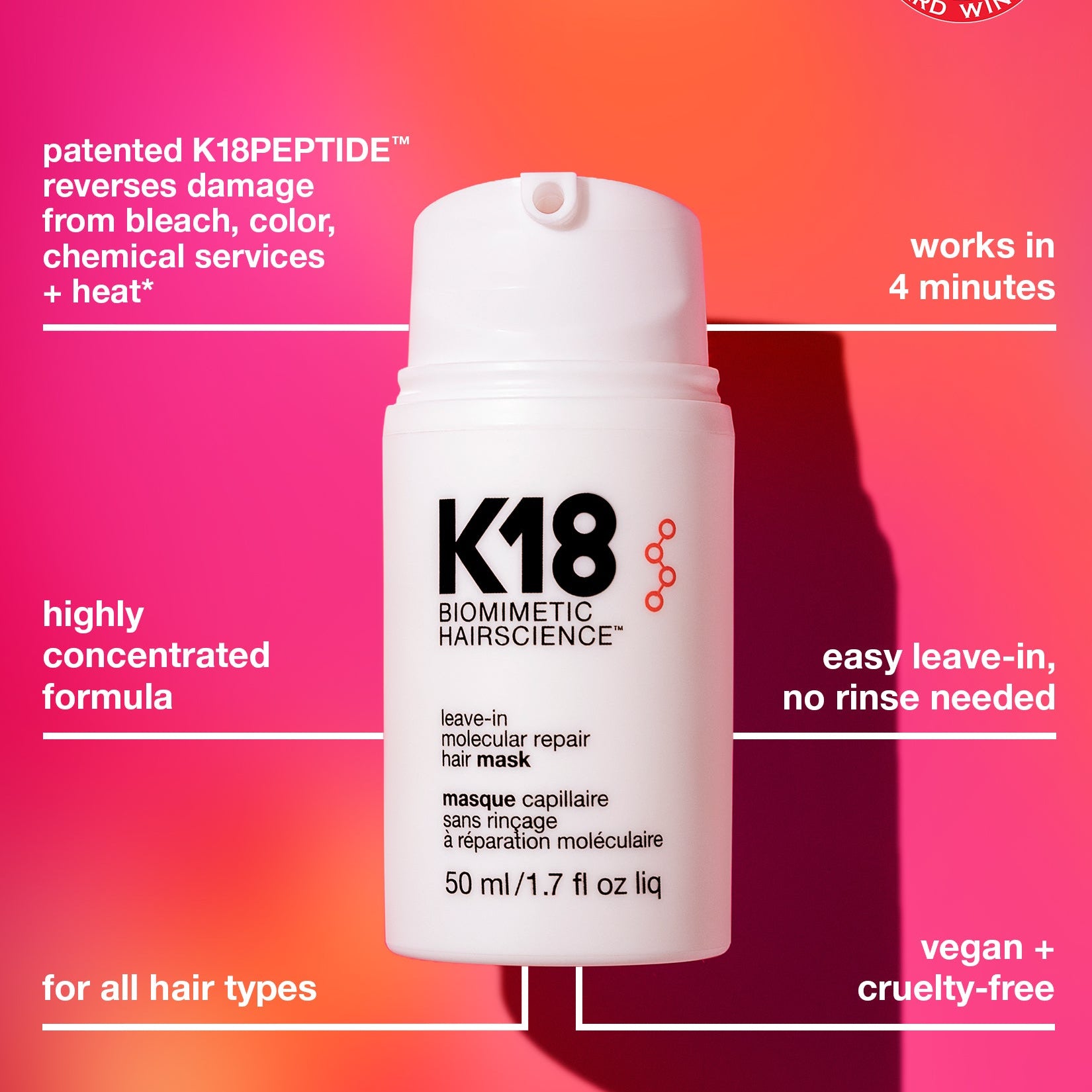Full-Size Leave-In Molecular Repair Hair Mask 50mL